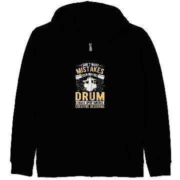 Discover Drums Drummer Creative Decisions Drum Sticks Drummer 3 Drums Zip Hoodies