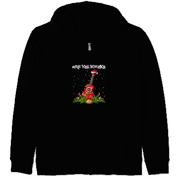 Discover Funny Guitar Lover Ukulele Hawaiian Mele Kalikimaka Ukulele Guitar Christmas Zip Hoodies