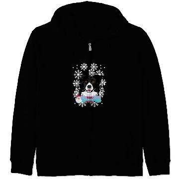 Discover Border Collie Pet Happy Holidays Herding Zip Hoodies