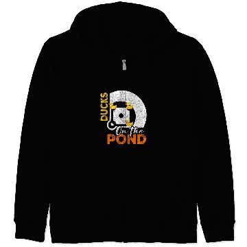 Discover Sport Baseball Ducks on the Pond Baseball Field Softball Saying Graphic Zip Hoodies
