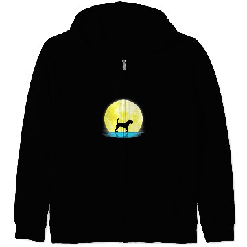 Discover Beagle Pet Lovers Full Moon Light Zip Hoodies