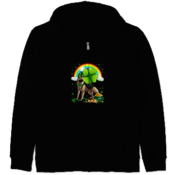 Discover GSD St Patricks Day German Shepherd Shamrock Pet Dog Lover 31 German Shepherd Dog Dog Zip Hoodies