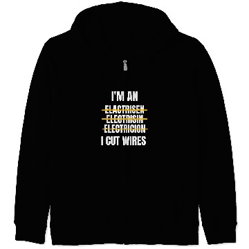 Discover Lineman Line worker Powerline Technician Zip Hoodies