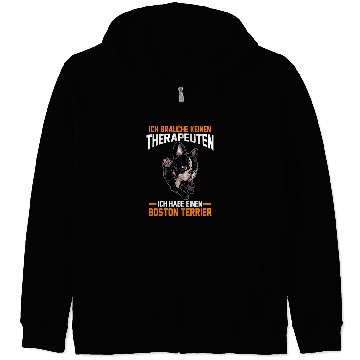 Discover Boston Terrier Pet Therapy Zip Hoodies