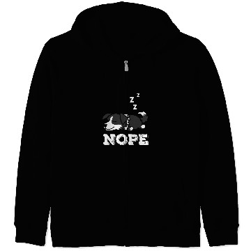Discover Border Collie Pet Funny Nope Lazy Border Collie Zip Hoodies
