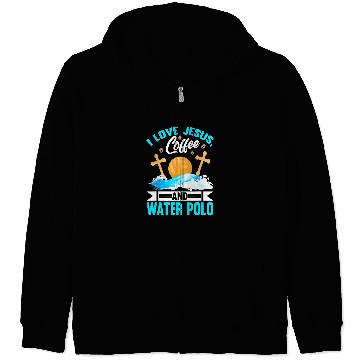 Discover Christian Water Polo I Love Jesus Water Polo Player Christ Zip Hoodies