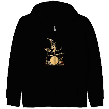 Discover Funny Drummer Statue of Liberty Playing Drums Music Zip Hoodies