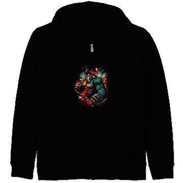 Discover Boxer Pet Gorilla Boxer Splash Graffiti Graphic Zip Hoodies