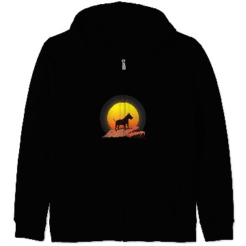 Discover Bull Terrier Pet Sunrise Zip Hoodies