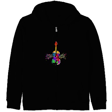 Discover Funny Violin Orchestra Violin Art Zip Hoodies