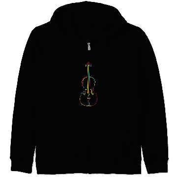Discover Funny Violin Retro Orchestra Violin Art Zip Hoodies