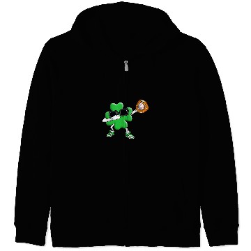 Discover Sport Baseball Boy Saint Patricks Day Baseball Pitcher Batter Catcher Zip Hoodies
