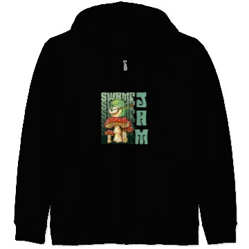Discover Funny Banjo Frog Swamp Jam Frog Toad Zip Hoodies