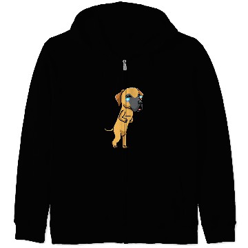 Discover Great Dane Pet Dog German Mastiff Laughing Emoticon Zip Hoodies