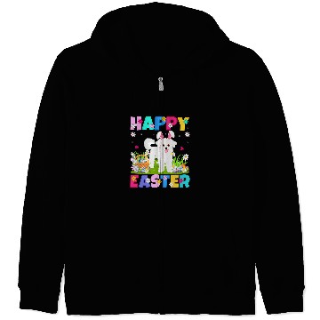 Discover Bichon Pet Frise Happy Easter Bunny Bichon Frise Dog Easter Sunday Zip Hoodies