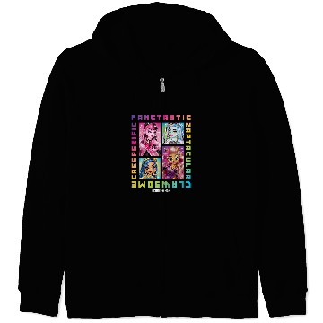 Discover Kids Monster High Student Rainbow Grid Zip Hoodies