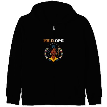 Discover PHDOPE PhD Doctorate Student Graduation Black Queen 2024 Zip Hoodies