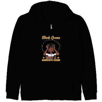 Discover Melanin Black Queen Bachelors Degree 2024 Graduate Student Zip Hoodies