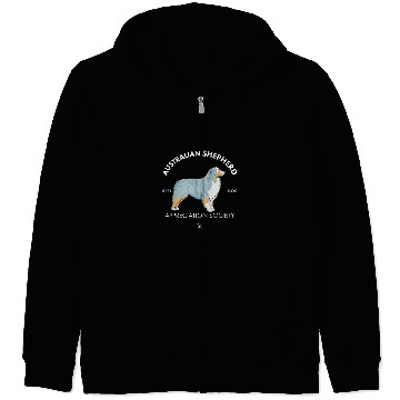 Discover Australian Shepherd Pet Appreciation Society Cute Zip Hoodies