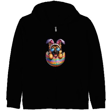 Discover German Shepherd Pet Dog Lover Easter Egg Happy Easter Bunny Ears Zip Hoodies