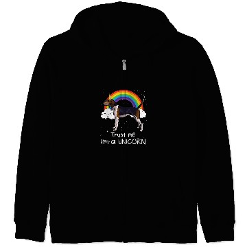 Discover Coonhound Pet Rainbow Treeing Walker Coonhound Trust Me Im A Unicorn Zip Hoodies