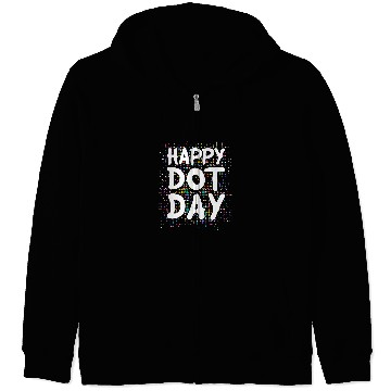 Discover Happy Dot Day Polka Dot Background Teacher and Student 2 Zip Hoodies