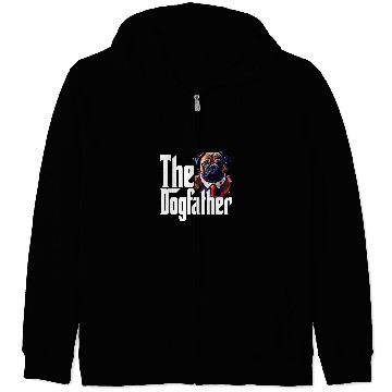 Discover Pug Pet Dad Dogfather Dogs Daddy Father Zip Hoodies
