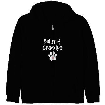Discover Bully Pet Bullypit Grandpa Bulldog Pit Bull Terrier Mix Breed Zip Hoodies