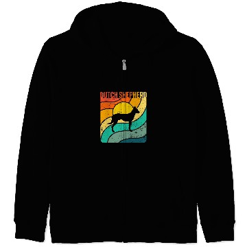 Discover Dutch Shepherd Pet vintages Sunset Mom Dad Zip Hoodies
