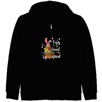 Discover Labradoodle Pet Happy Easter Day Easter Colorful Egg Hunt Zip Hoodies