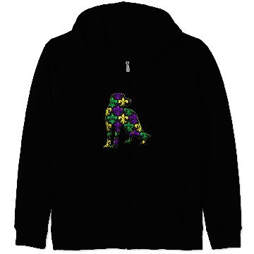 Discover Gordon Setter Pet Mardi Gras Zip Hoodies