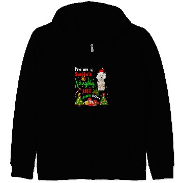 Discover Bichon Pet Frise Santa Bichon Frise Im On Santas Naughty List xmass Tree Zip Hoodies