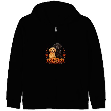 Discover Labrador Pet Black Labrador Yellow Lab Halloween Costume Zip Hoodies