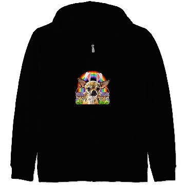 Discover Chihuahua Pet Lover Easter Bunny Egg Hunt Rainbow Zip Hoodies