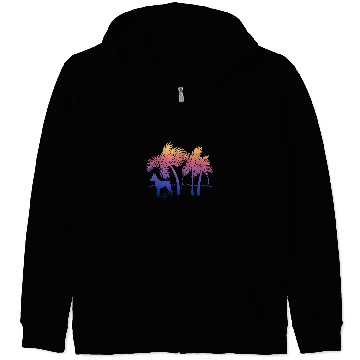 Discover Miniature Pinscher Pet Ombre Beach Sunrise Zip Hoodies