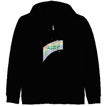 Discover Sport Softball I Love Softball Pastel Rainbow Stars Aesthetic Kelly Green Zip Hoodies