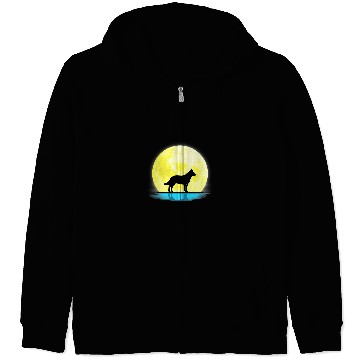 Discover Australian Cattle Pet Dog Lovers Full Moon Light Zip Hoodies