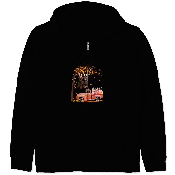 Discover Labrador Pet Chocolate Labrador Bunny Truck Eggs Tree Rabbit Easter Day Zip Hoodies