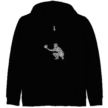 Discover Sport Baseball Catcher 2Word Art Zip Hoodies