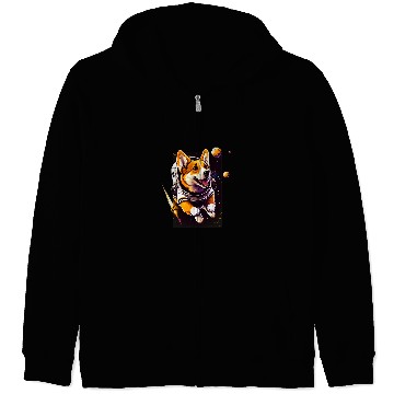 Discover Corgi Pet Astronauts Lost Corgi Astronaut in Space Zip Hoodies
