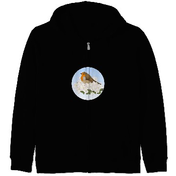 Discover Robin Bird Birdlover Birdwatcher Biologist Ornithologist Zip Hoodies