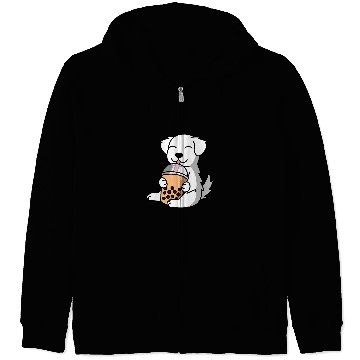 Discover Pyrenees Pet Boba Bubble Milk Tea Great Zip Hoodies