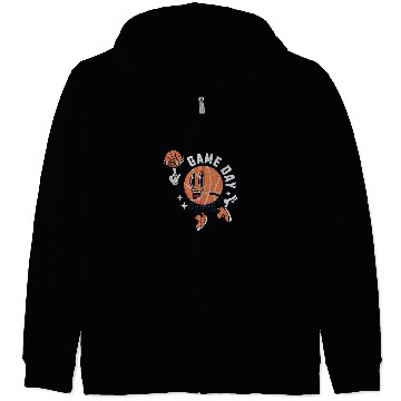 Discover Sport Basketball Game Day Fun Kids Basketball Sports Player Hoops Zip Hoodies