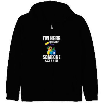 Discover Funny Janitor Housekeeping Cleaners Zip Hoodies