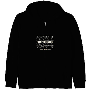 Discover Fox Terrier Pet vintages Fox Terrier multi line Zip Hoodies