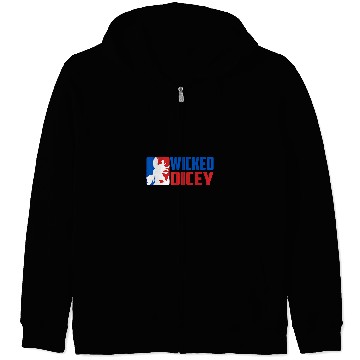 Discover Sport Baseball Wicked Dicey Baseball Logo Style Zip Hoodies
