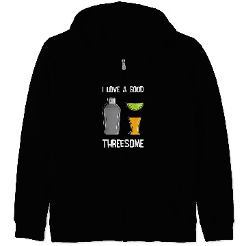 Discover Threesome Bartender Tequila Drinking Zip Hoodies
