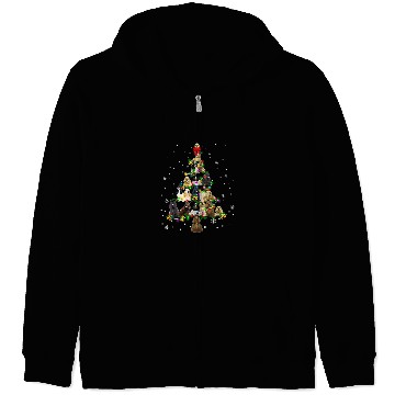 Discover Cocker Spaniel Pet Cute American Cocker Spaniel dog Christmas Tree gift decor Zip Hoodies