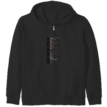 Discover eras tour UPDATED SETLIST Zip Hoodies