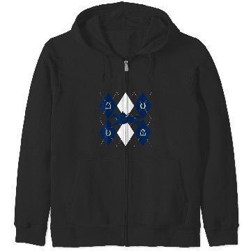 Discover Disney Mickey Mouse Horse Racing Silhouette Argyle Pattern Zip Hoodies